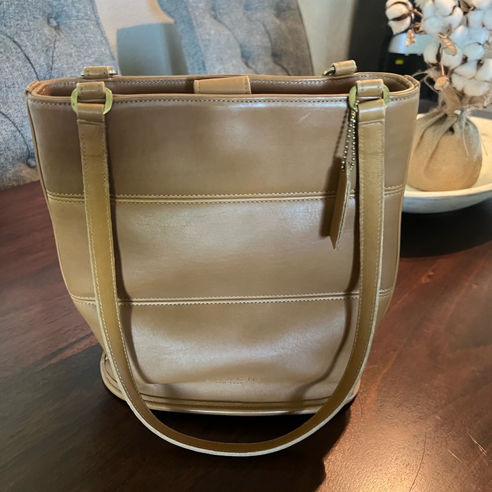 Coach Tan Leather Tote Bag